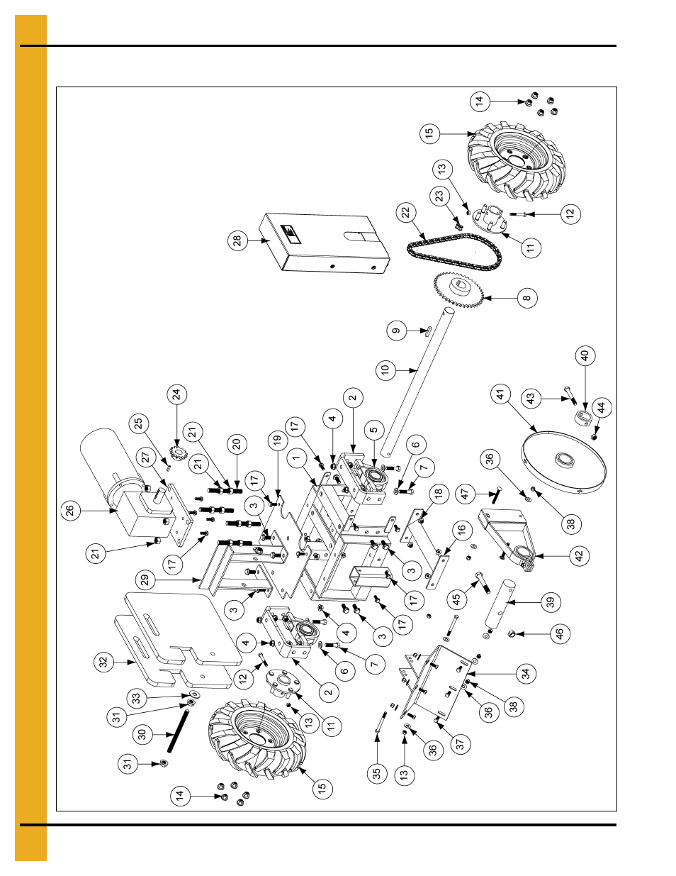 Sweep tractor parts | Grain Systems Bucket Elevtors, Conveyors, Series II Sweeps PNEG-1597 User Manual | Page 44 / 50