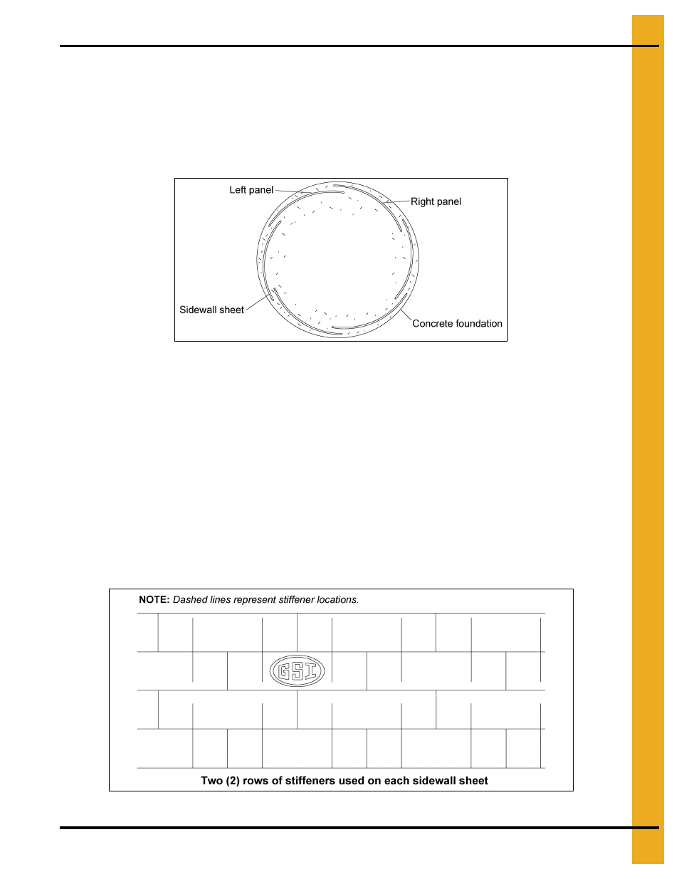 Sidewall assembly, Chapter 7 sidewall assembly, Sidewall erection instructions | Decal sheet placement | Grain Systems Tanks PNEG-1070 User Manual | Page 43 / 80