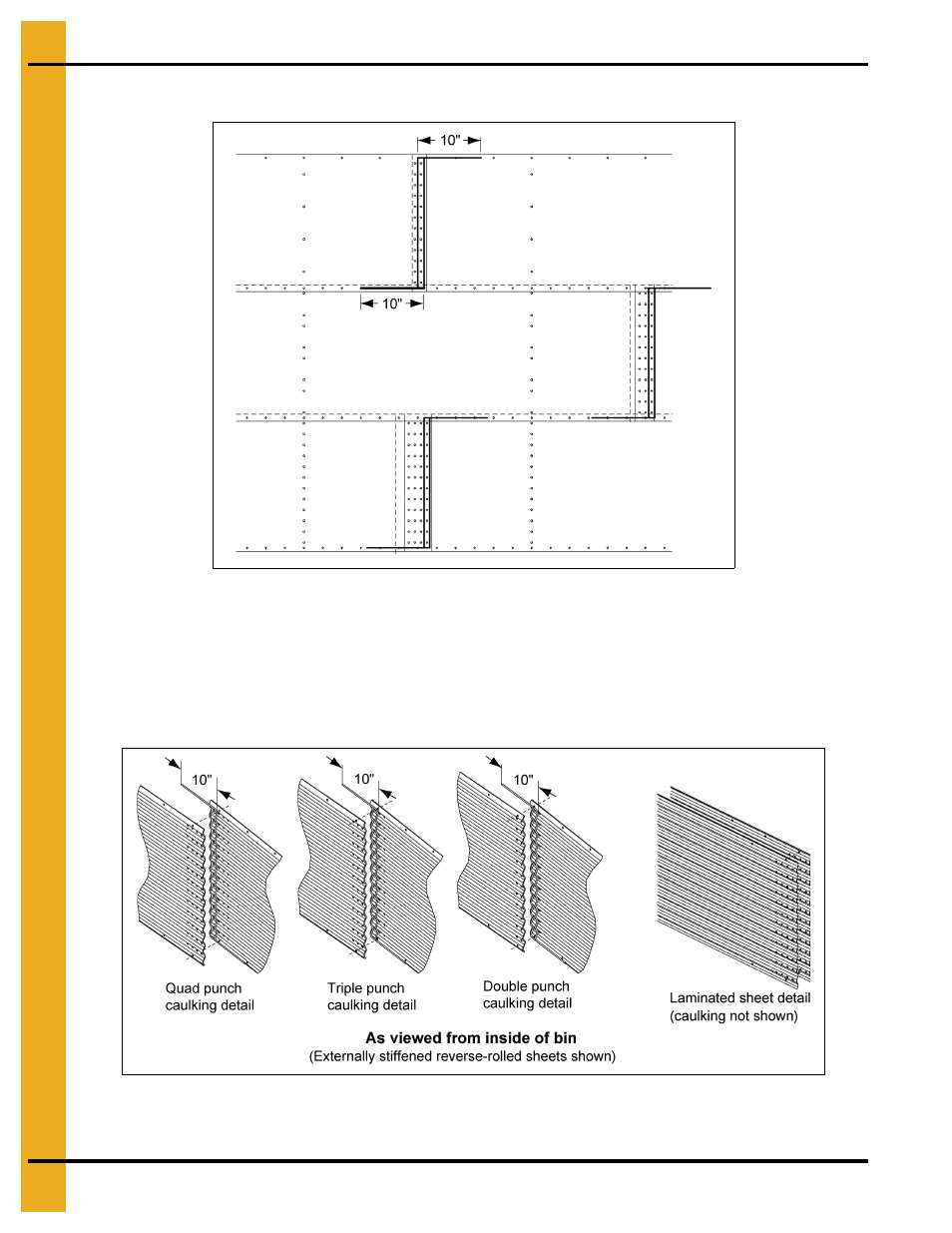 Caulking detail, For caulkin | Grain Systems Tanks PNEG-1070 User Manual | Page 52 / 80