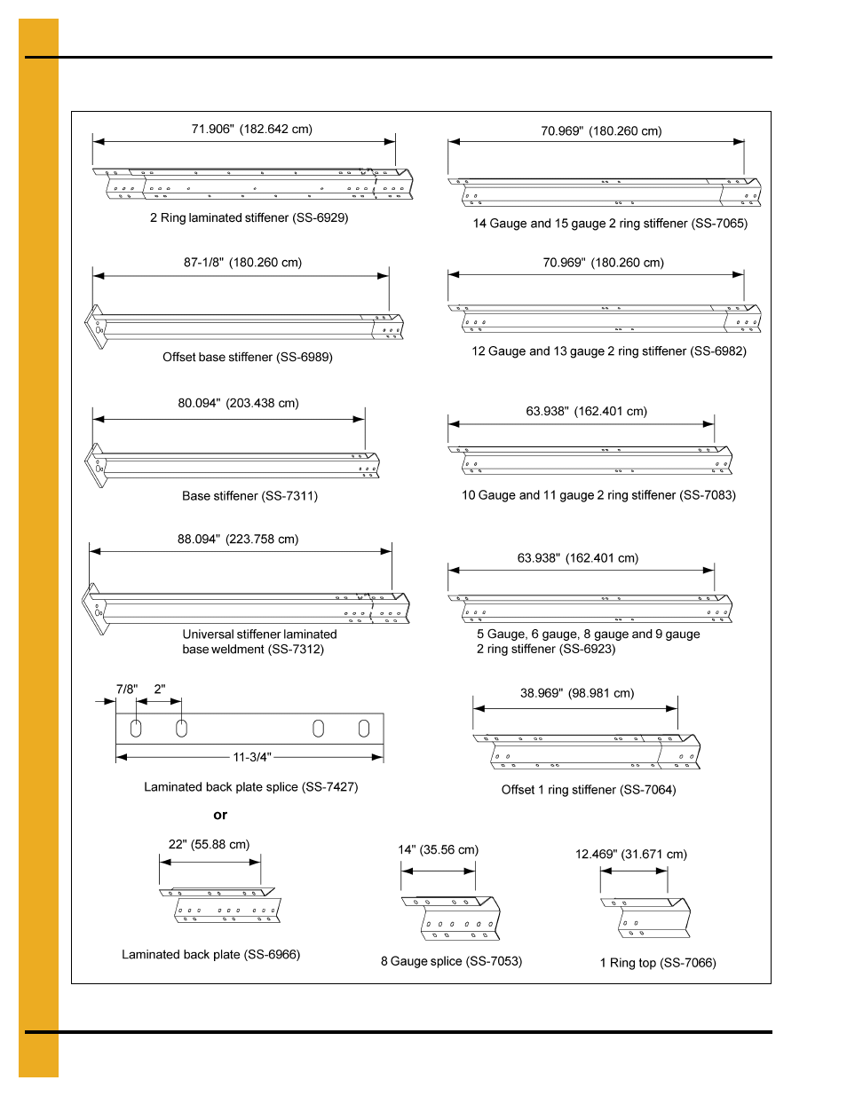 Commercial stiffeners for 2.66" corrugation | Grain Systems Tanks PNEG-1070 User Manual | Page 54 / 80