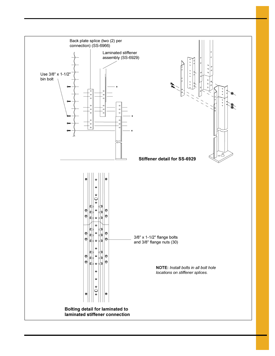 Laminated stiffener splice 2.66" corrugation | Grain Systems Tanks PNEG-1070 User Manual | Page 59 / 80