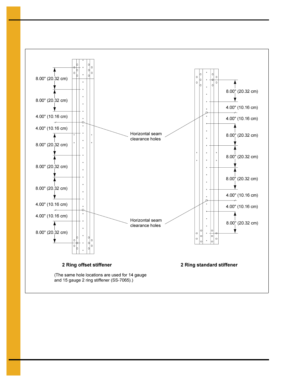 Stiffener to sidewall connections 3 post tanks | Grain Systems Tanks PNEG-1070 User Manual | Page 62 / 80