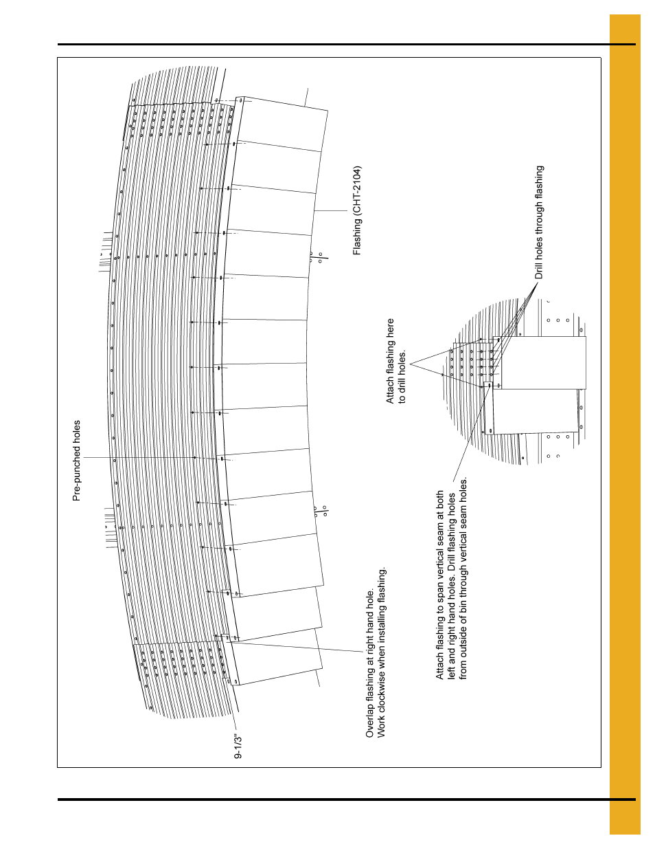 Replace drille, Flashing instructions (optional) | Grain Systems Tanks PNEG-1070 User Manual | Page 69 / 80