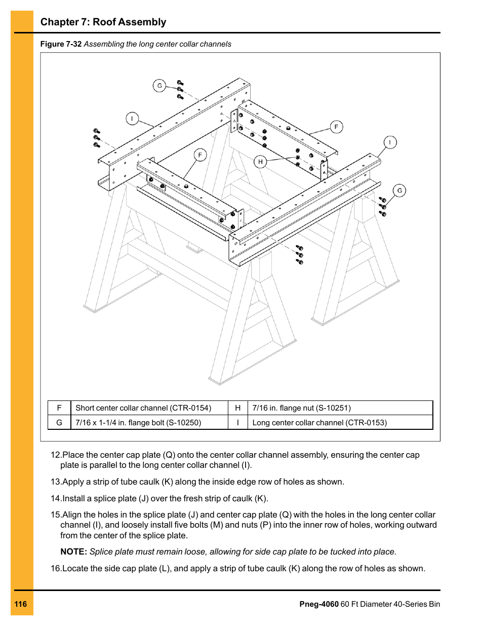 Chapter 7: roof assembly | Grain Systems Tanks PNEG-4060 User Manual | Page 116 / 166