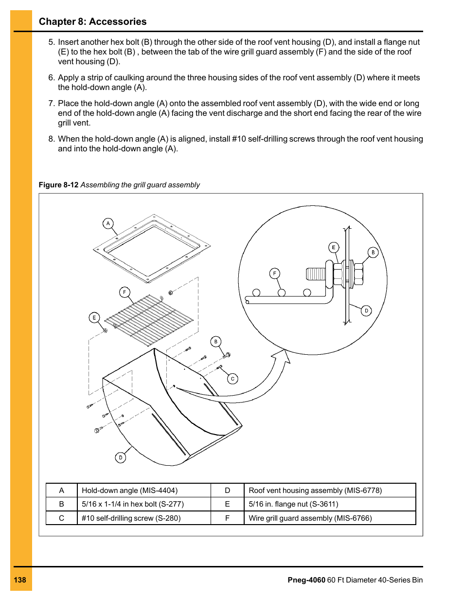 Chapter 8: accessories | Grain Systems Tanks PNEG-4060 User Manual | Page 138 / 166