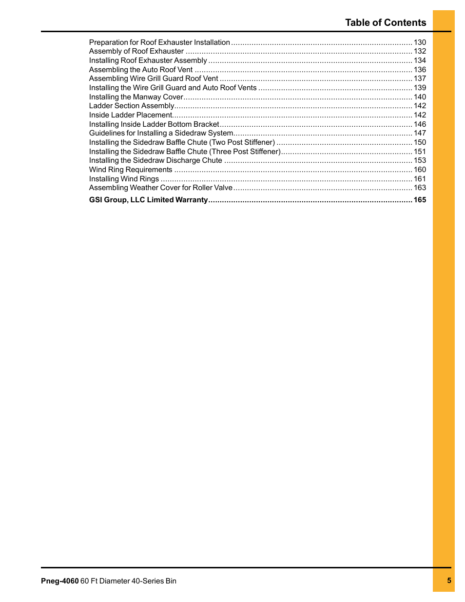 Grain Systems Tanks PNEG-4060 User Manual | Page 5 / 166