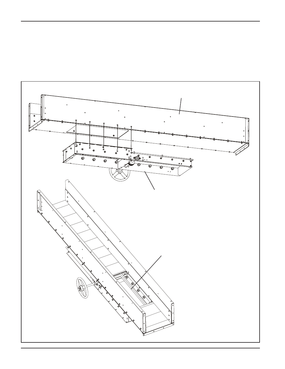 Install gate frame to trough | Grain Systems Bucket Elevtors, Conveyors, Series II Sweeps PNEG-765 User Manual | Page 8 / 10