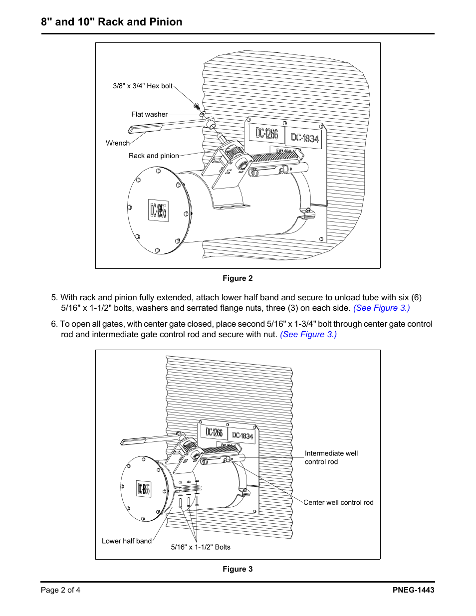 8" and 10" rack and pinion | Grain Systems Unload Augers PNEG-1443 User Manual | Page 2 / 4