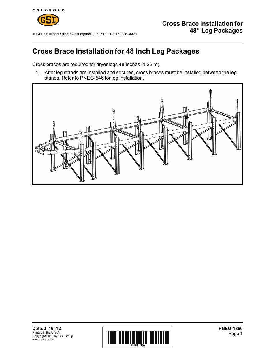 Grain Systems PNEG-1860 User Manual | 6 pages