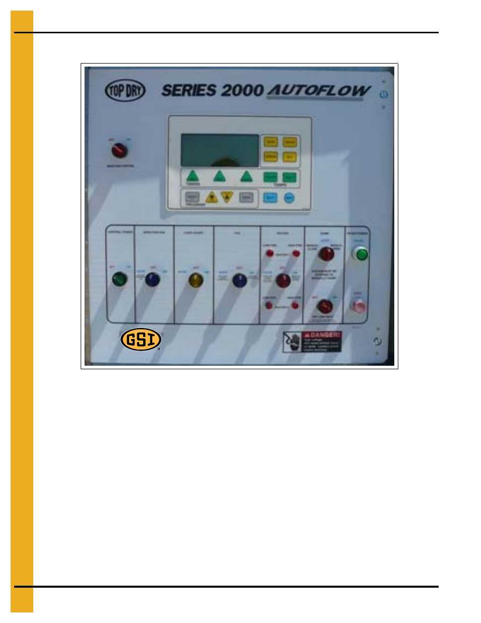 Control panel, Chapter 6 control panel, Dryer control panel | Grain Systems PNEG-1820 User Manual | Page 14 / 36