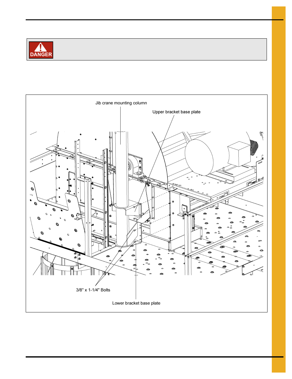 Attach jib mounting column to the bucket head | Grain Systems Bucket Elevtors, Conveyors, Series II Sweeps PNEG-1783 User Manual | Page 9 / 16