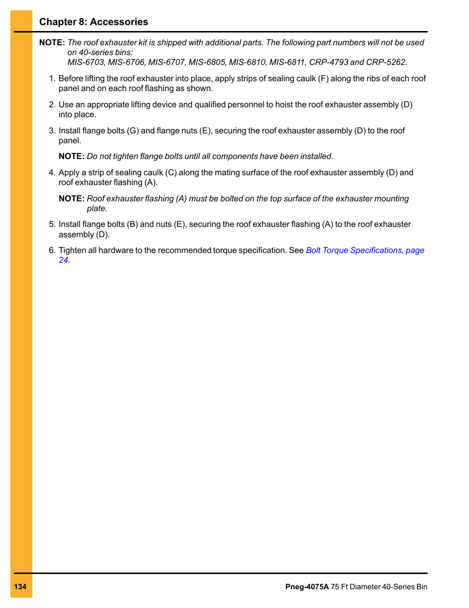 Grain Systems Tanks PNEG-4075A User Manual | Page 134 / 166