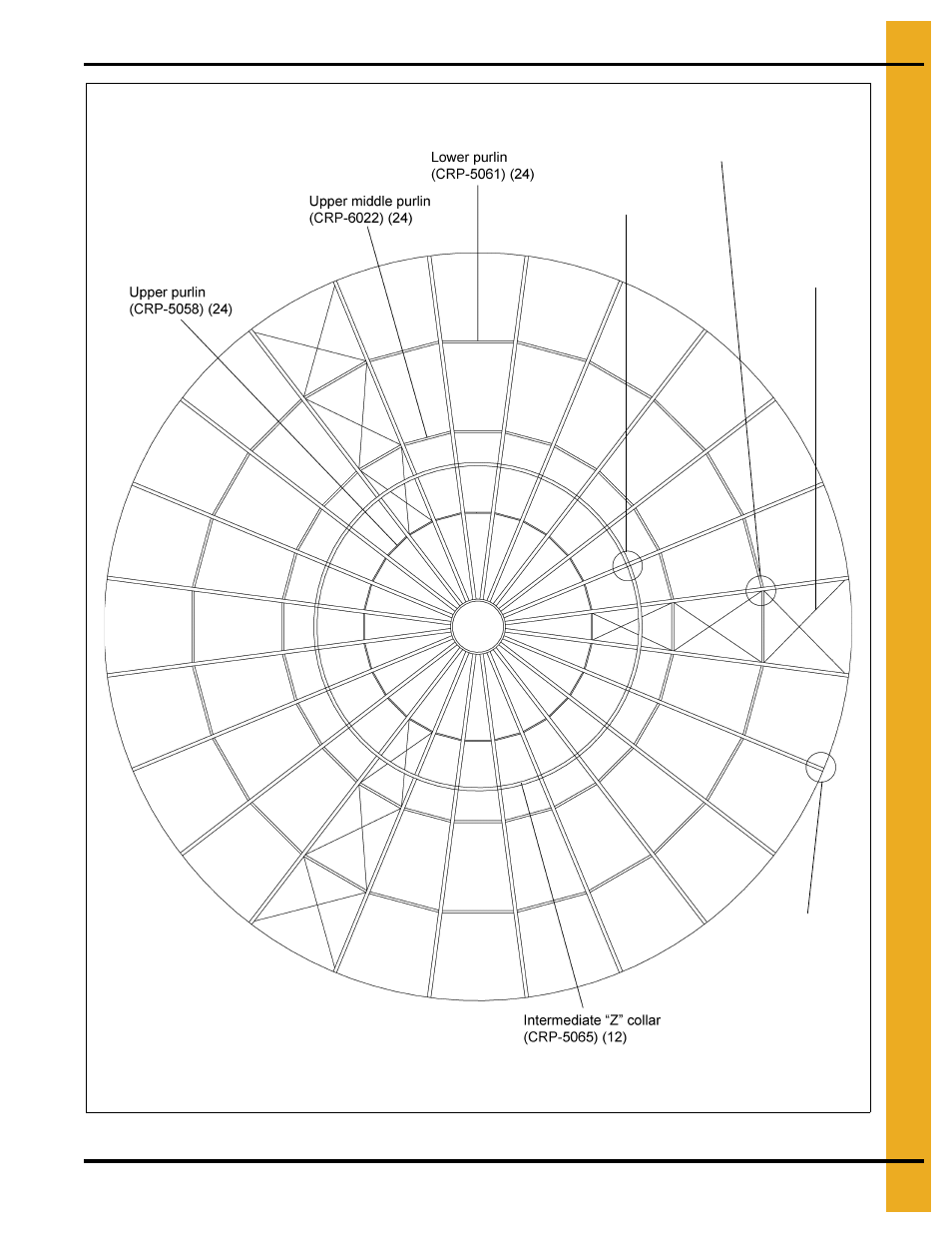 72' roof assembly instructions, Chapter 3 72' roof assembly instructions | Grain Systems Special Roofs PNEG-RE72-H User Manual | Page 11 / 26