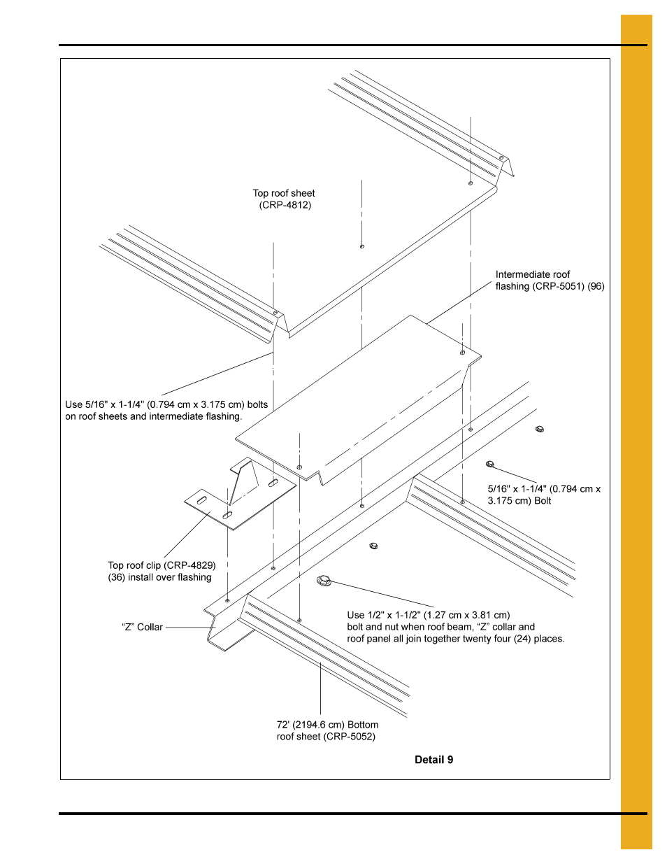 72' roof assembly instructions | Grain Systems Special Roofs PNEG-RE72-H User Manual | Page 17 / 26