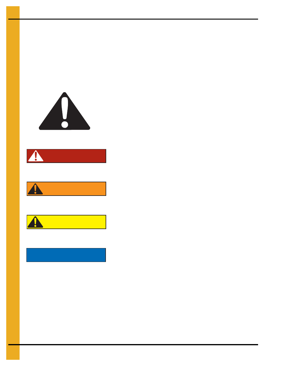 Safety, Chapter 1 safety, Safety guidelines | Danger, Warning caution notice | Grain Systems Special Roofs PNEG-RE72-H User Manual | Page 4 / 26