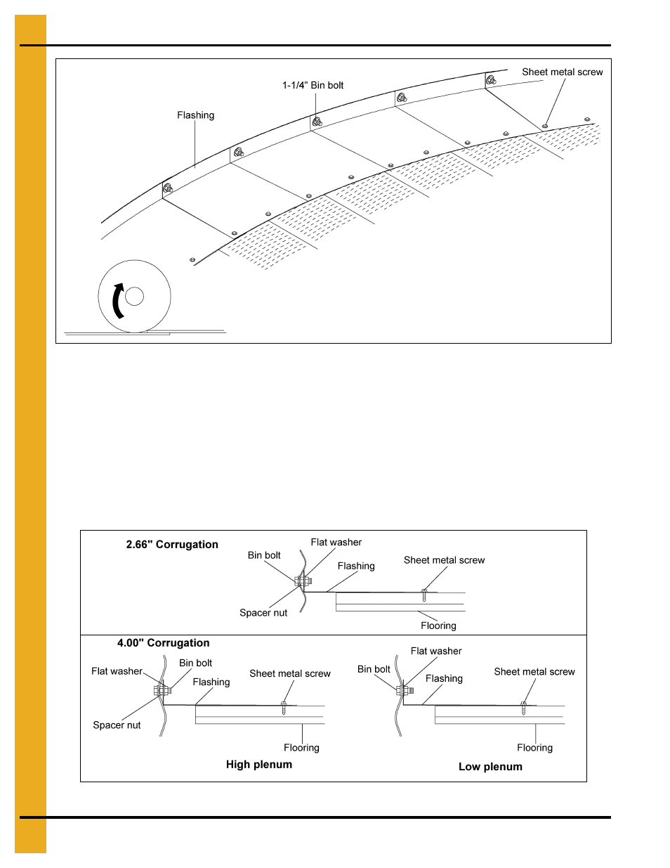 Flashing installation, Chapter 3 flashing installation, Grain systems formed flashing installation | Grain Systems Bin Flooring PNEG-529 User Manual | Page 12 / 34