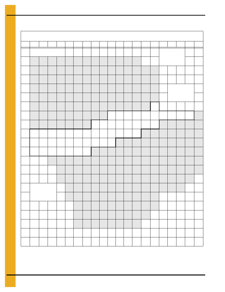 20 gauge grandstand chart - 4.00" corrugation | Grain Systems Bin Flooring PNEG-529 User Manual | Page 24 / 34