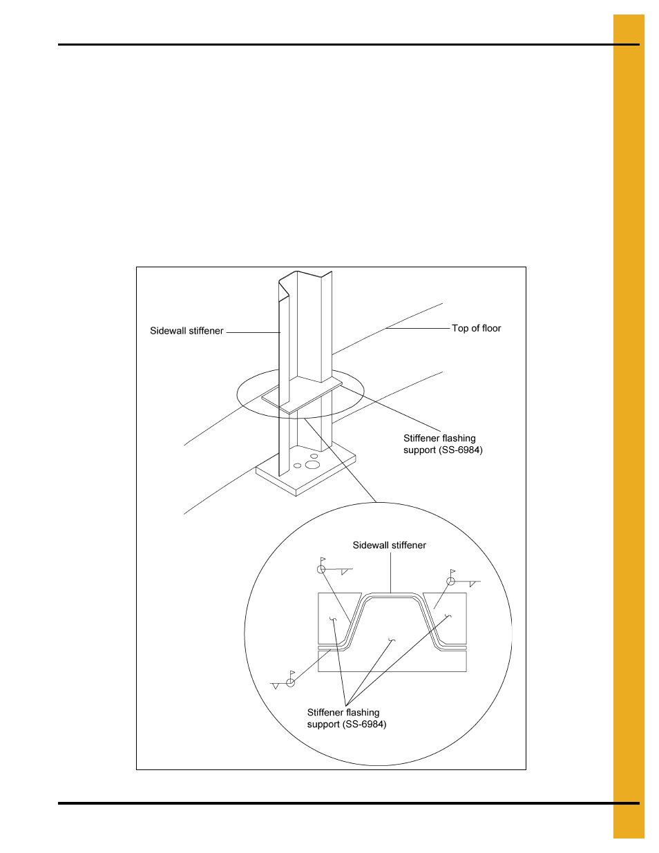 Flashing support at stiffeners, Chapter 10 flashing support at stiffeners | Grain Systems Bin Flooring PNEG-529 User Manual | Page 25 / 34