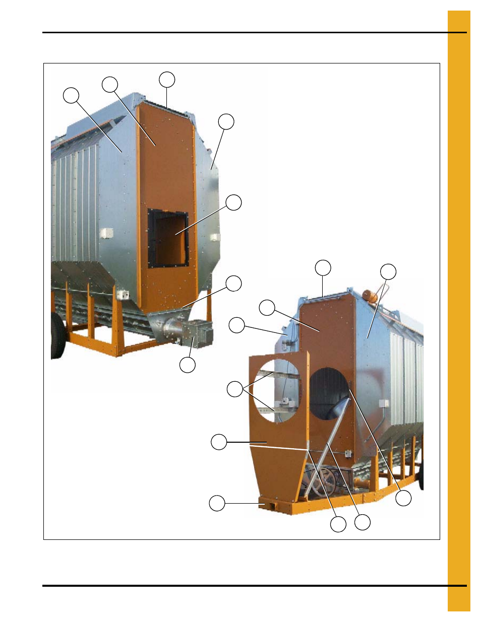 Front and rear plenum end panels, Main structure assembly | Grain Systems PNEG-1934 User Manual | Page 33 / 146