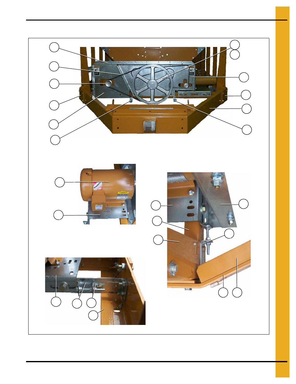Auger and metering roll drive trains, Chapter 2 auger and metering roll drive trains, 4" bottom auger drive | Grain Systems PNEG-1934 User Manual | Page 45 / 146
