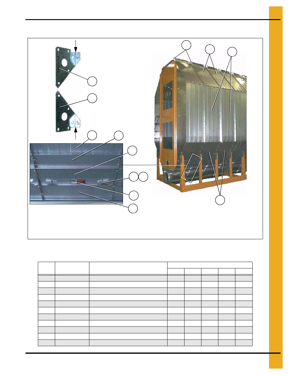 Outside screens/meter roll access doors, Bottom module | Grain Systems PNEG-1404 User Manual | Page 13 / 94