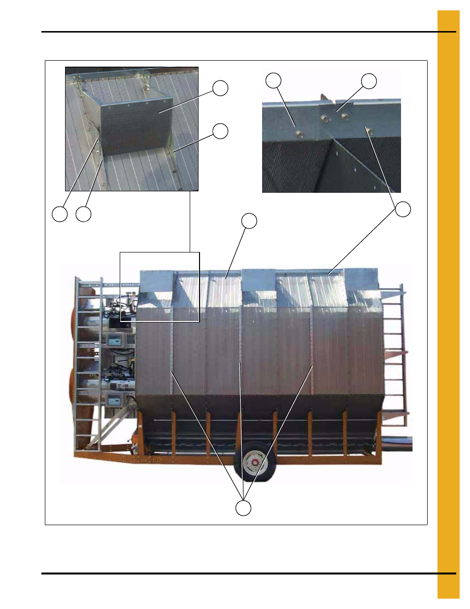 Module support pads/stiffener attach angles, Bottom module | Grain Systems PNEG-1404 User Manual | Page 17 / 94