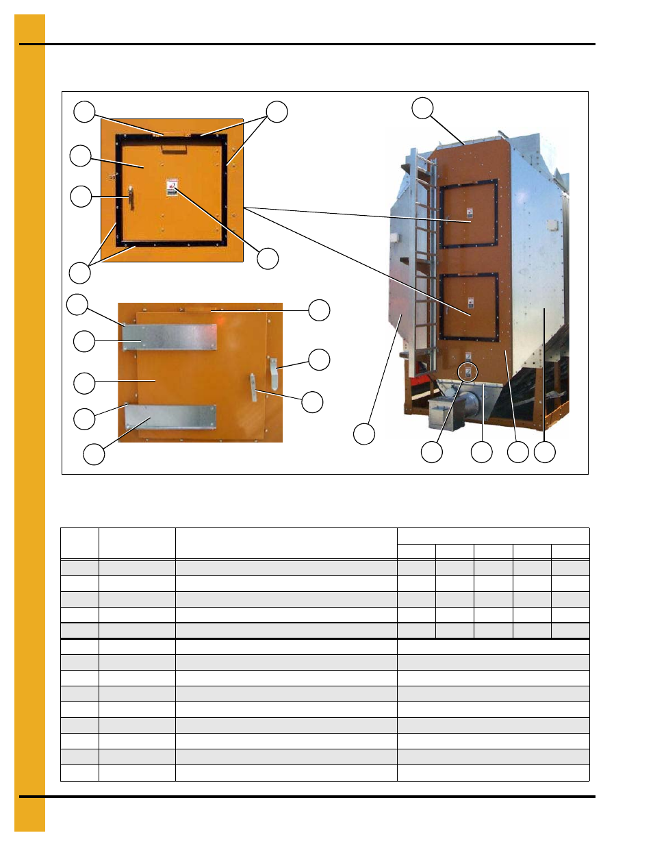 Rear end panels/rear access door, Bottom module | Grain Systems PNEG-1404 User Manual | Page 22 / 94