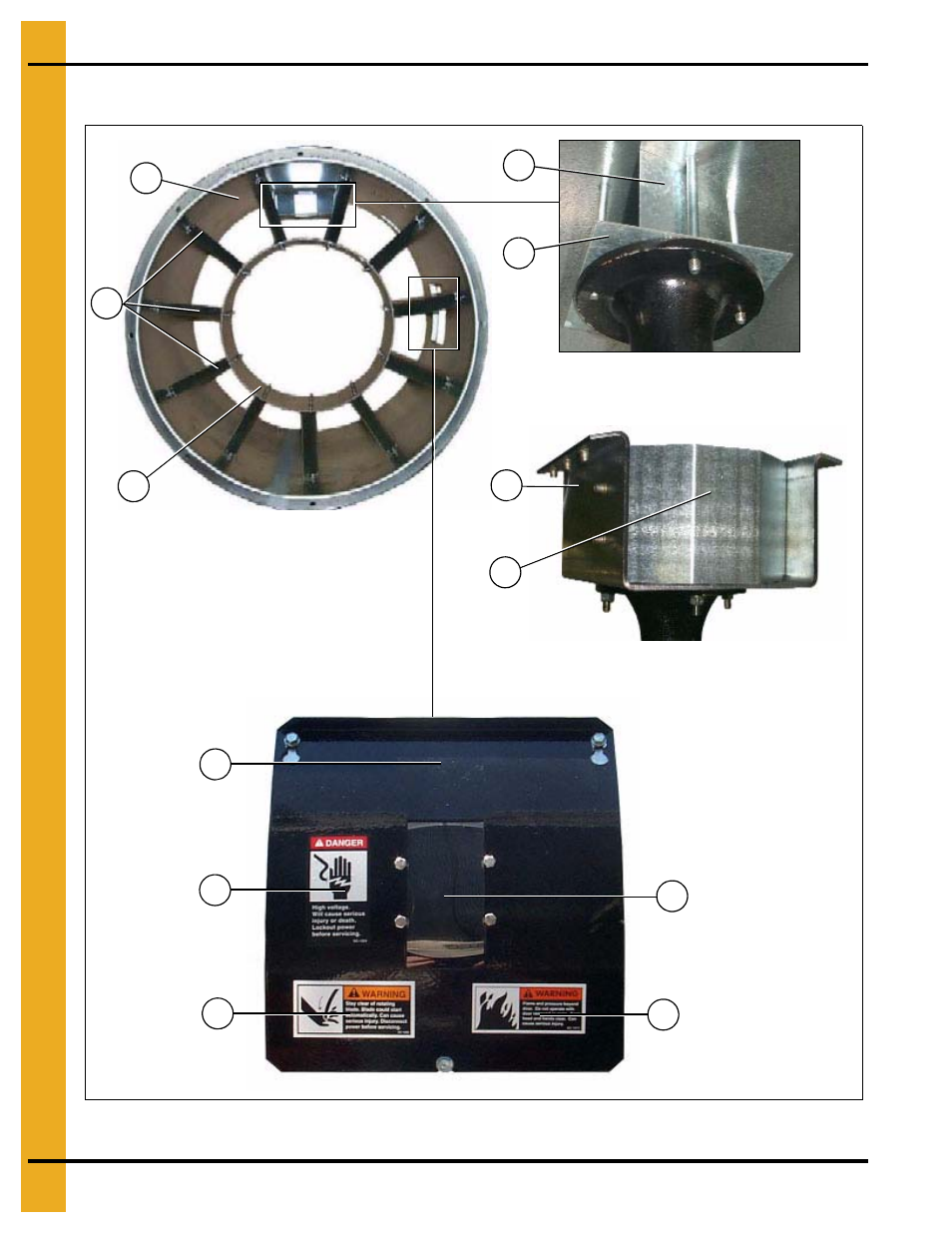 Fan/heaters, Chapter 3 fan/heaters, Fan/heater housing assembly | Grain Systems PNEG-1404 User Manual | Page 44 / 94