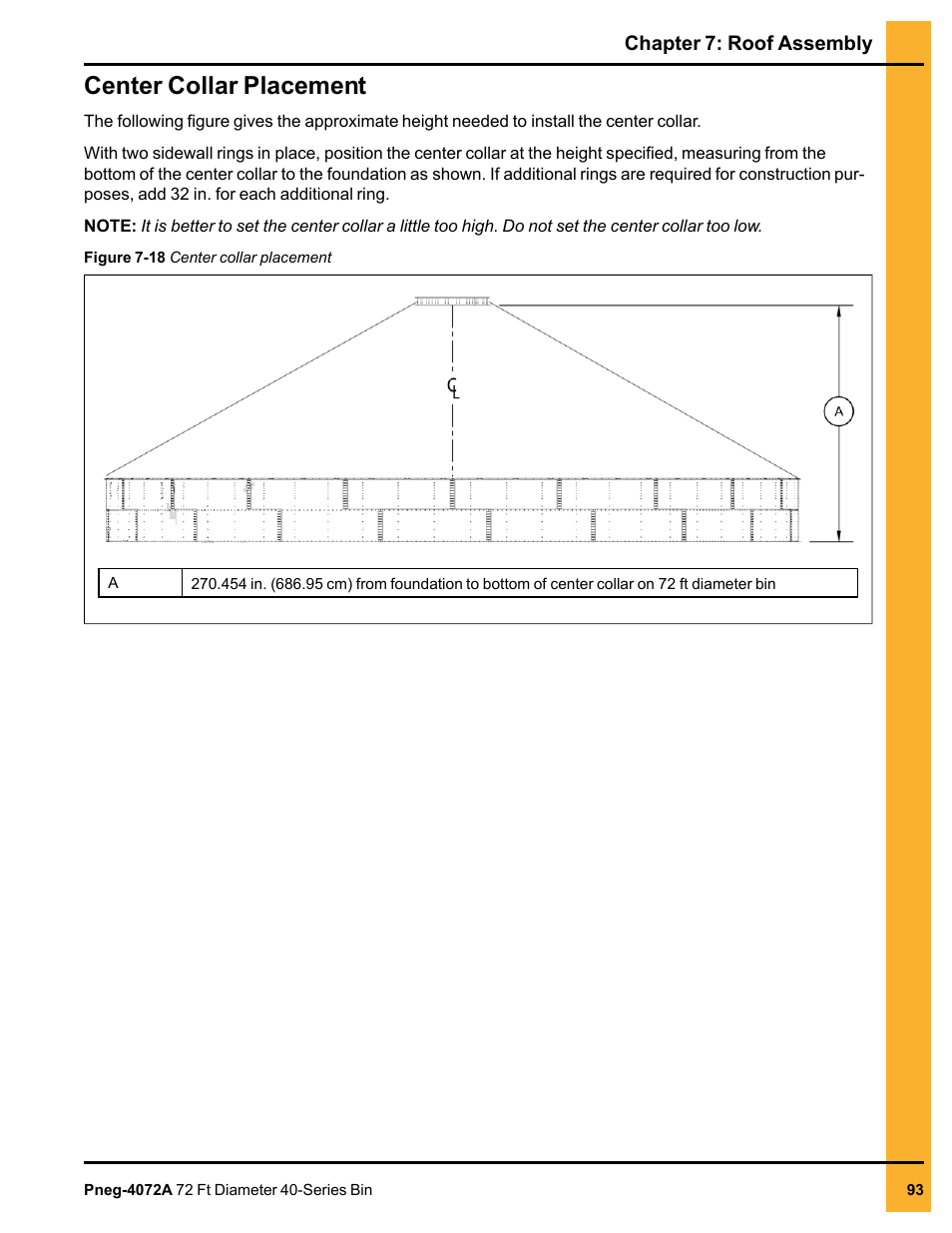 Center collar placement | Grain Systems Tanks PNEG-4072A User Manual | Page 93 / 160