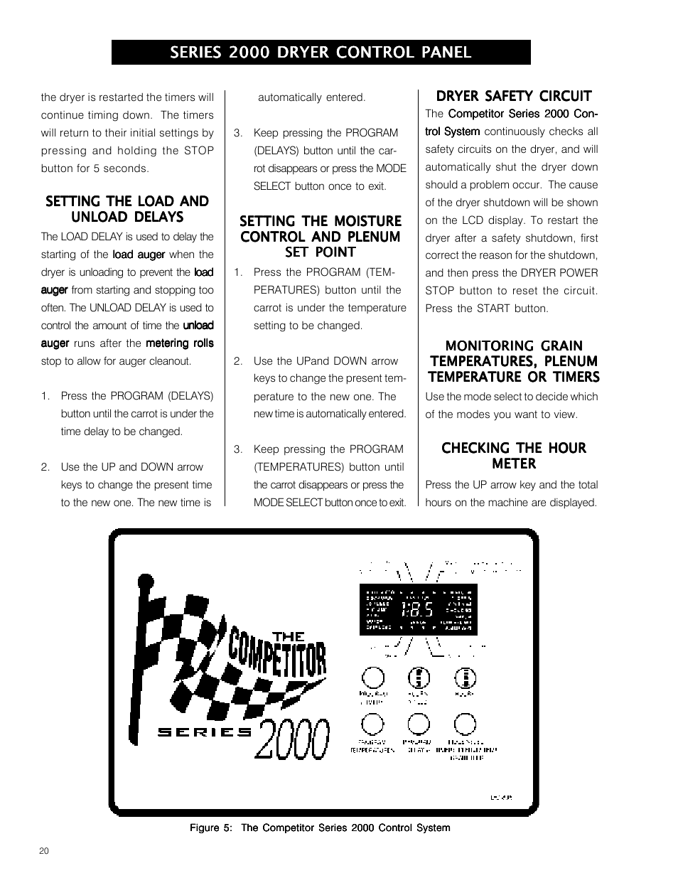 Series 2000 dryer control panel | Grain Systems PNEG-573 User Manual | Page 20 / 86