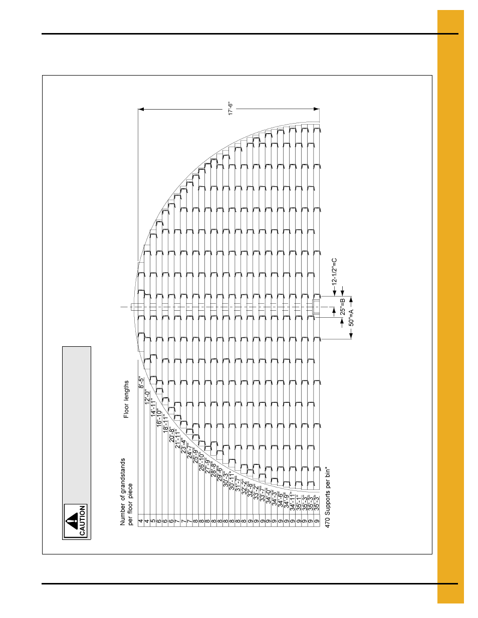 36' grandstand layouts, 36' maximum wall height | Grain Systems Bin Flooring PNEG-220 User Manual | Page 15 / 34