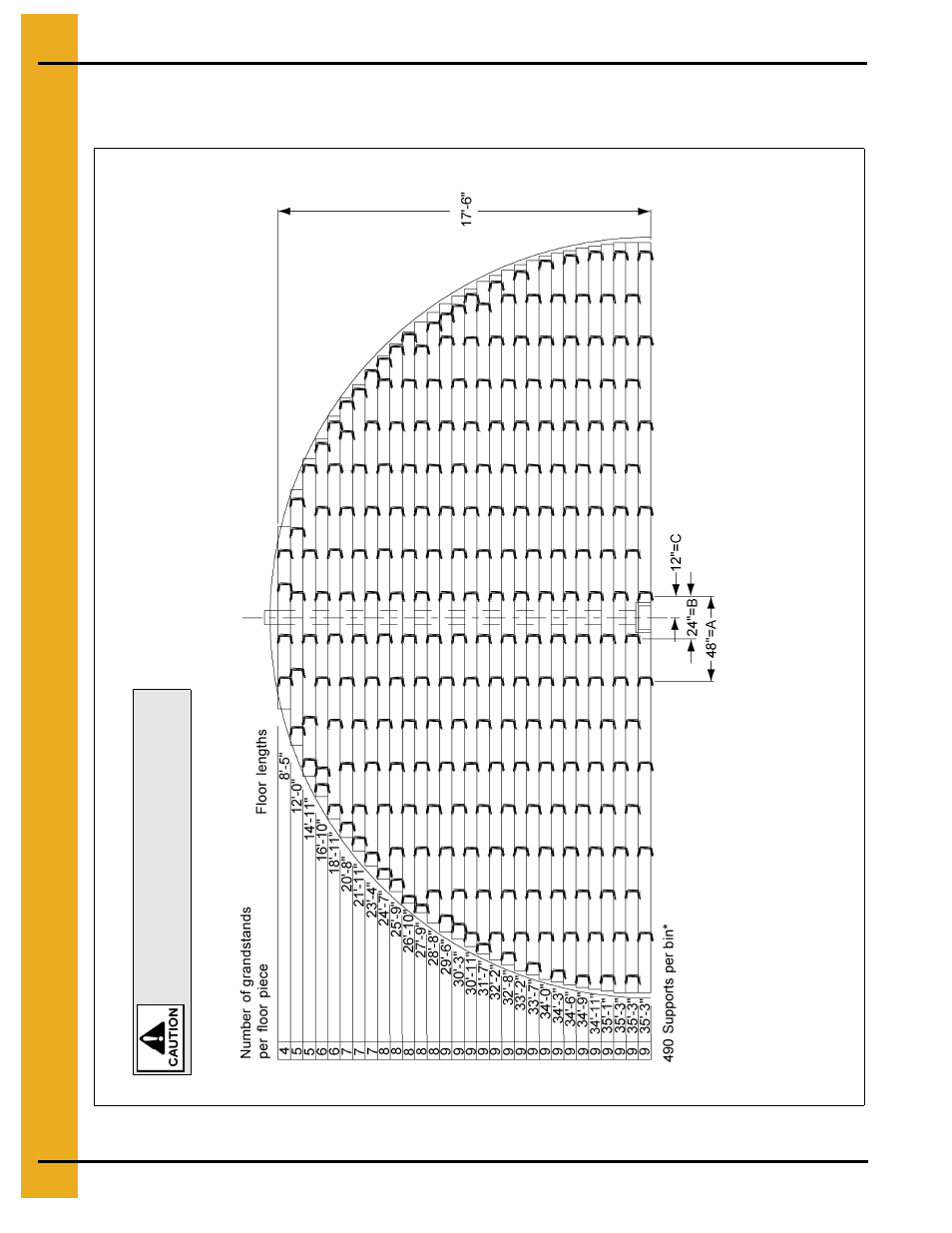 36' grandstand layouts, 36' maximum wall height | Grain Systems Bin Flooring PNEG-220 User Manual | Page 16 / 34