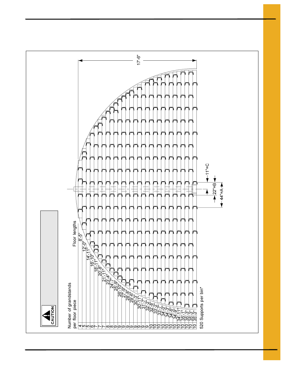 36' grandstand layouts, 36' maximum wall height | Grain Systems Bin Flooring PNEG-220 User Manual | Page 17 / 34