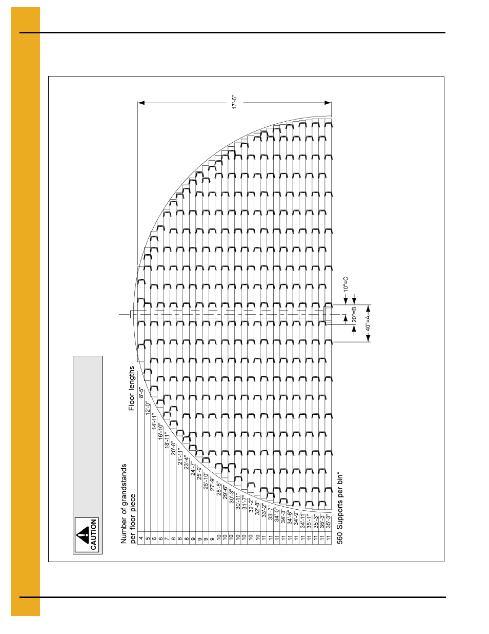 36' grandstand layouts, 36' maximum wall height | Grain Systems Bin Flooring PNEG-220 User Manual | Page 18 / 34