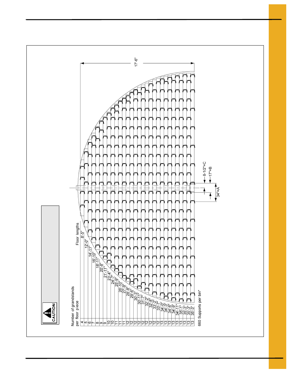 36' grandstand layouts, 36' maximum wall height | Grain Systems Bin Flooring PNEG-220 User Manual | Page 21 / 34