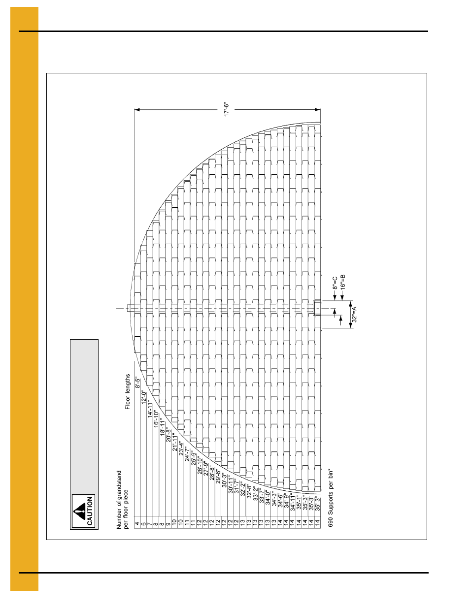 36' grandstand layouts, 36' maximum wall height | Grain Systems Bin Flooring PNEG-220 User Manual | Page 22 / 34