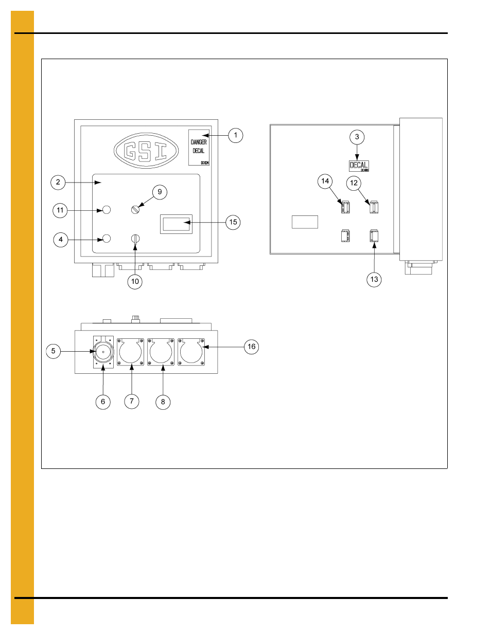 Control panel components pre-june 2010 style panel | Grain Systems Bucket Elevtors, Conveyors, Series II Sweeps PNEG-1366 User Manual | Page 46 / 60