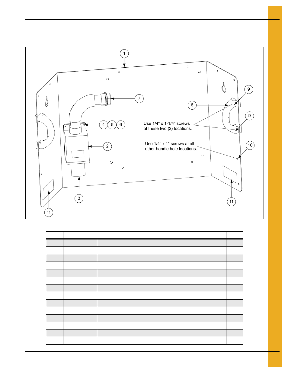 Parts list | Grain Systems Bucket Elevtors, Conveyors, Series II Sweeps PNEG-1366 User Manual | Page 49 / 60