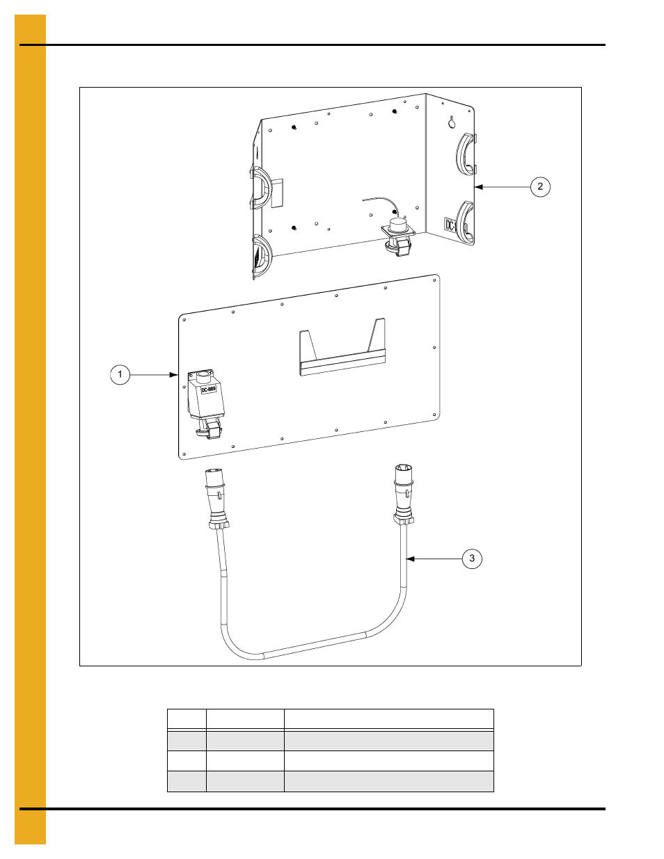 Quick detach control panel package (gk80112), Parts list | Grain Systems Bucket Elevtors, Conveyors, Series II Sweeps PNEG-1366 User Manual | Page 54 / 60