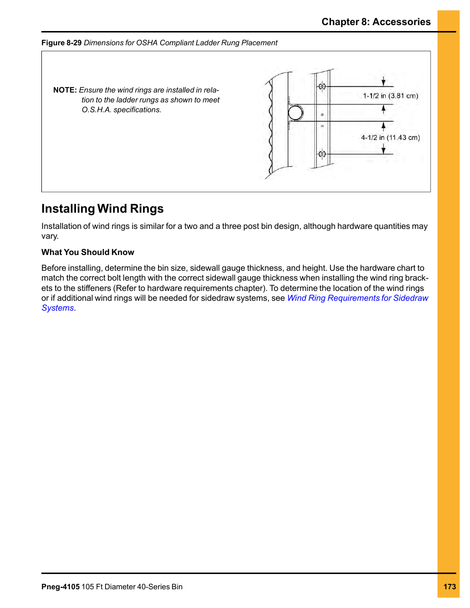 Installing wind rings | Grain Systems Tanks PNEG-4105 User Manual | Page 173 / 178