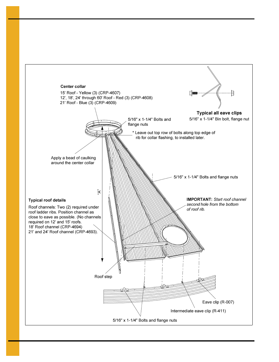 Roof assembly for 12' through 24' bins | Grain Systems Tanks PNEG-1092 User Manual | Page 28 / 88