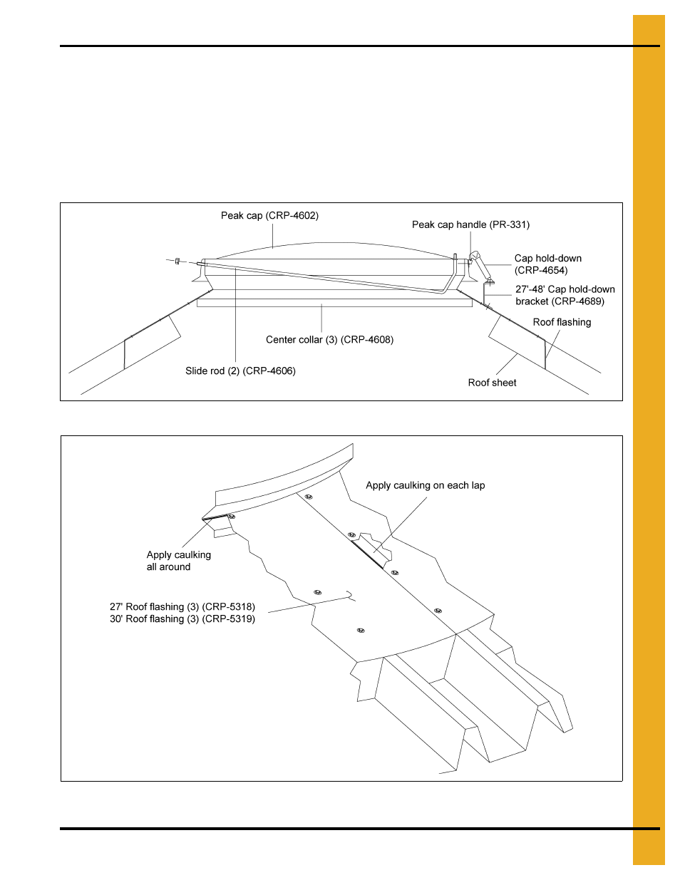 Ils on, Roof assembly for 27' through 30' bins (continued) | Grain Systems Tanks PNEG-1092 User Manual | Page 31 / 88