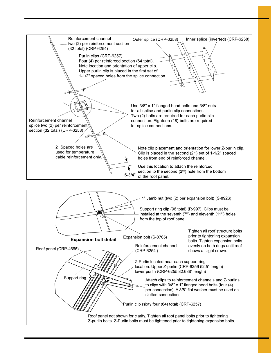 48' farm roof support instructions (continued) | Grain Systems Tanks PNEG-1092 User Manual | Page 41 / 88