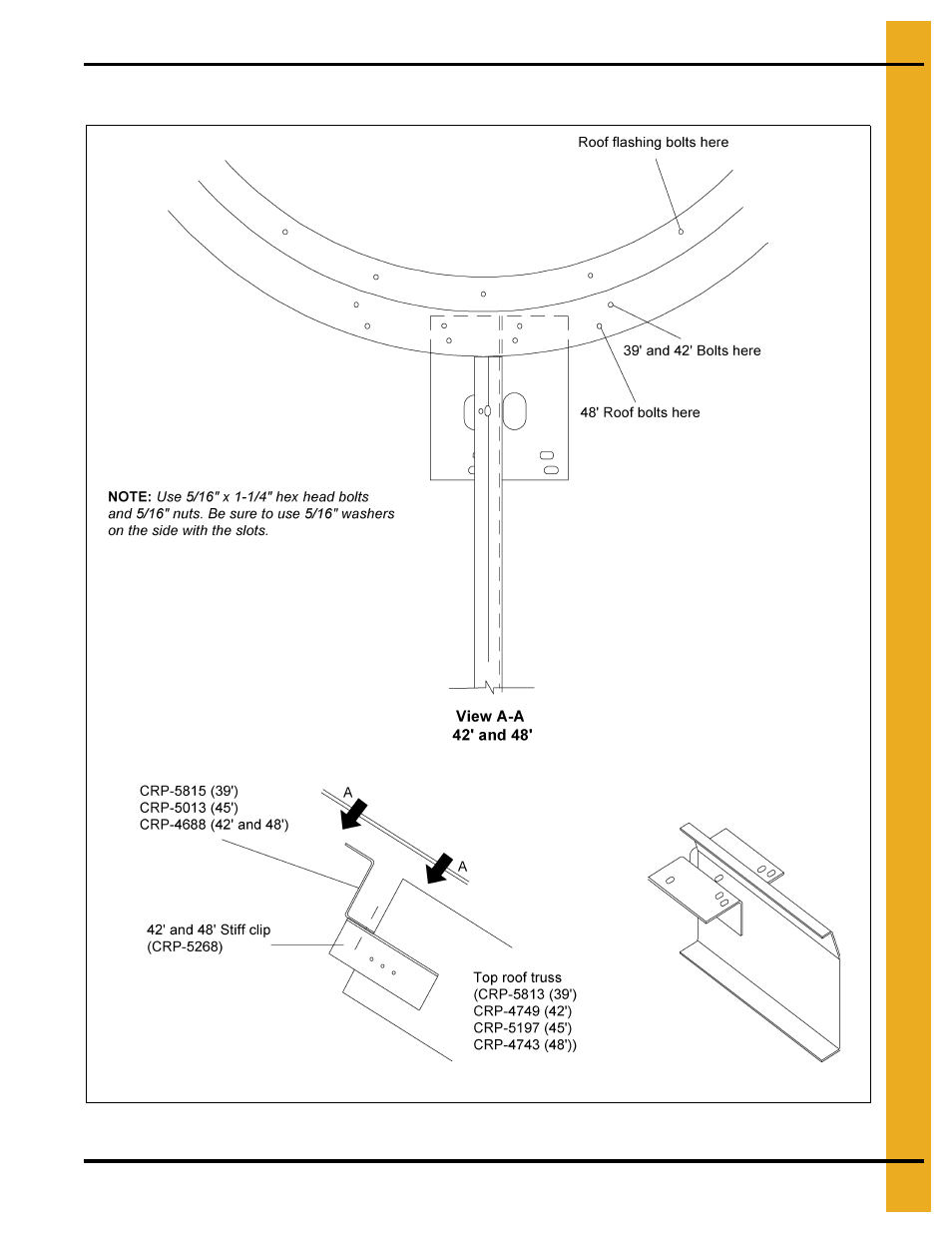 39', 42', 45' and 48' roof truss assembly, Roof assembly instructions | Grain Systems Tanks PNEG-1092 User Manual | Page 51 / 88