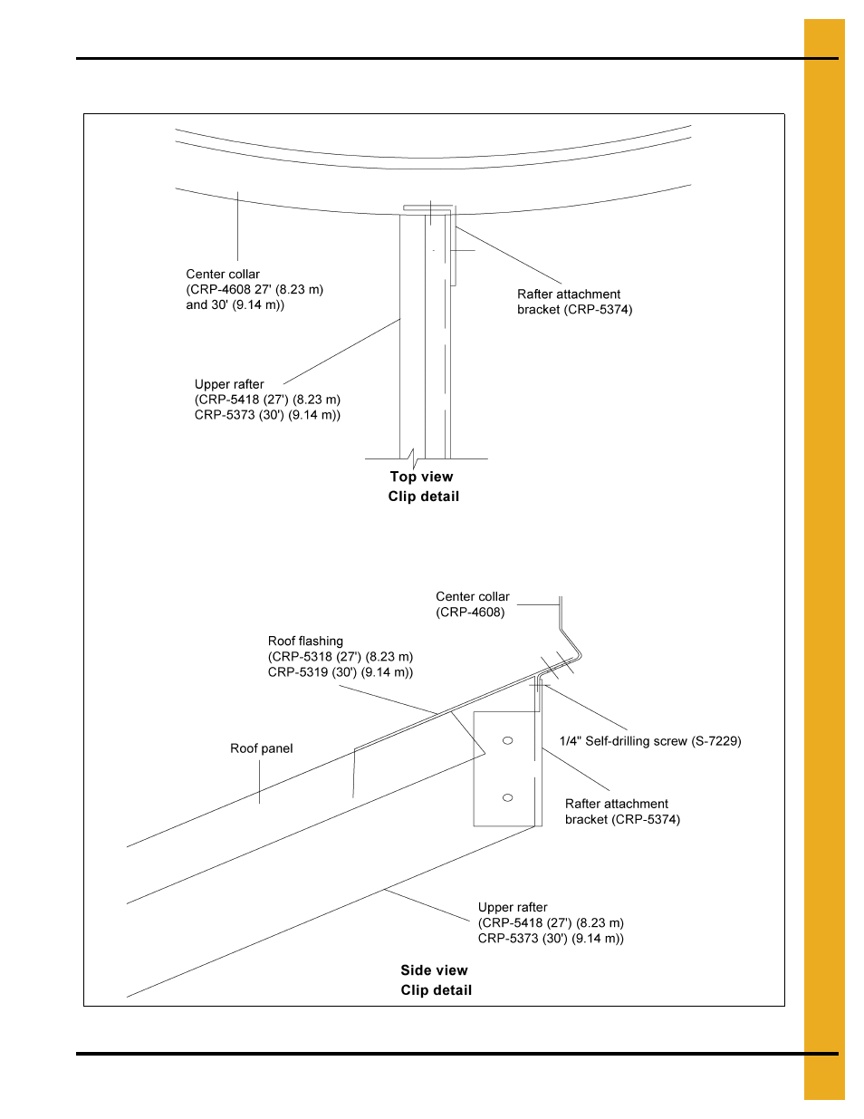 27' and 30' rafter to center collar connection | Grain Systems Tanks PNEG-1092 User Manual | Page 67 / 88