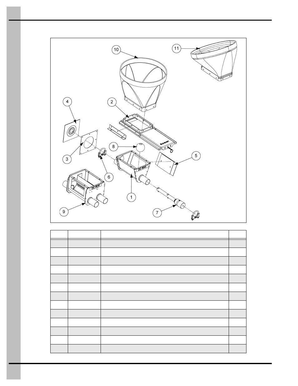 Model 220 unloader and anchor assembly, Parts list | Grain Systems Bin Accessories PNEG-914 User Manual | Page 40 / 64