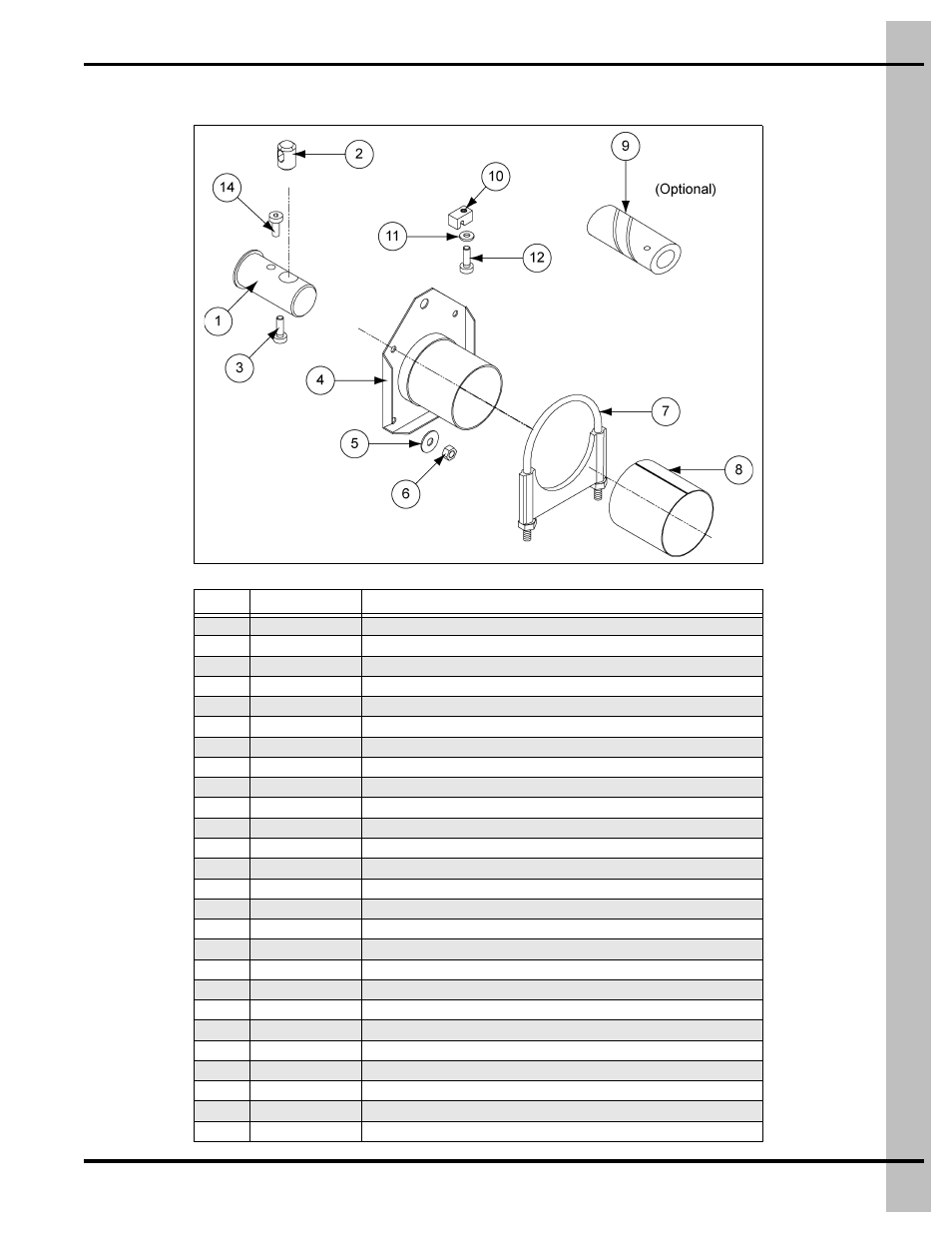 Direct drive and tube anchor, Parts list | Grain Systems Bin Accessories PNEG-914 User Manual | Page 43 / 64