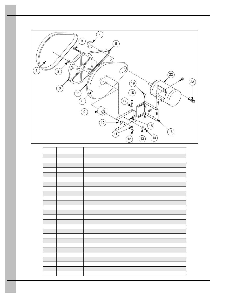 Belt drive power unit, Parts list | Grain Systems Bin Accessories PNEG-914 User Manual | Page 50 / 64