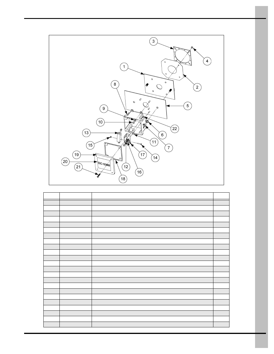 Unloader switch, Parts list | Grain Systems Bin Accessories PNEG-914 User Manual | Page 53 / 64