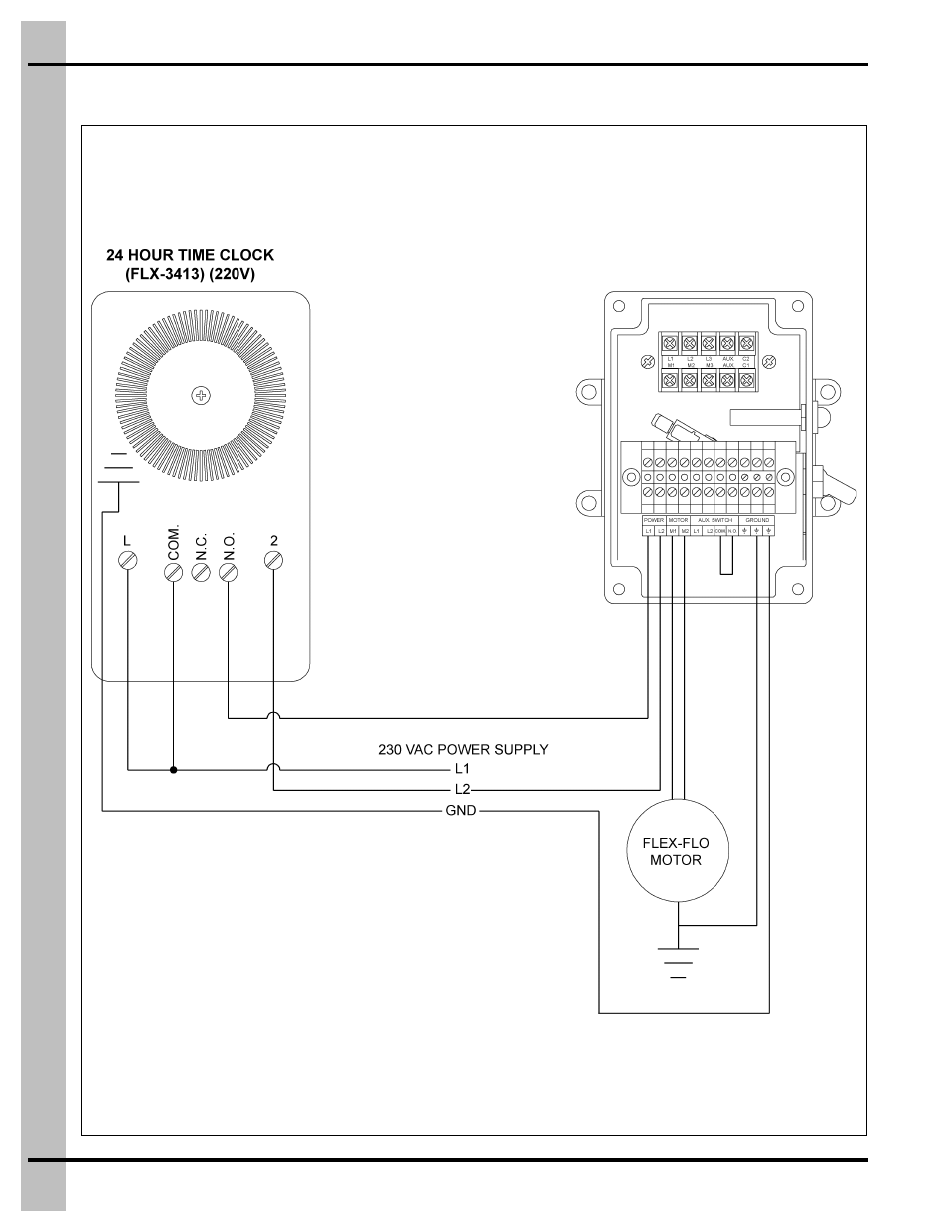 Flex-flo control with 220 volt 24 hour time clock | Grain Systems Bin Accessories PNEG-914 User Manual | Page 58 / 64